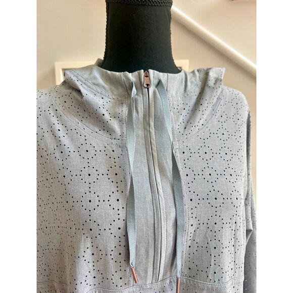 Calia By Carrie Underwood Gray Anywhere Perforated Half Zip Jacket Size Large - Picture 2 of 9